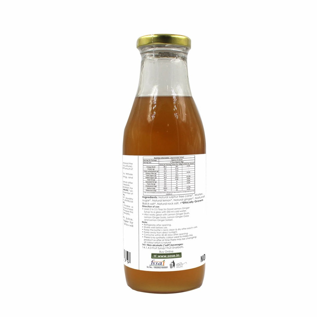 Lemon Ginger Syrup 500ml