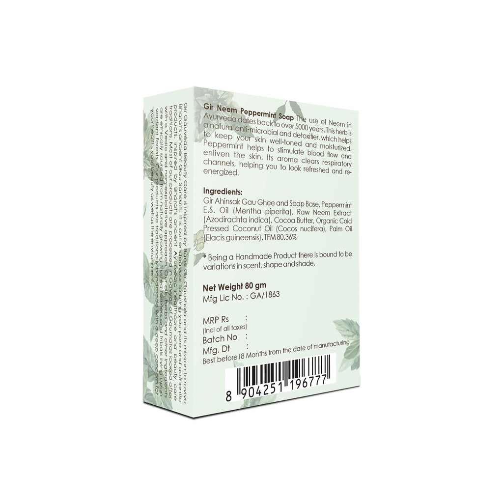 Neem Peppermint Herbal Soap 80g