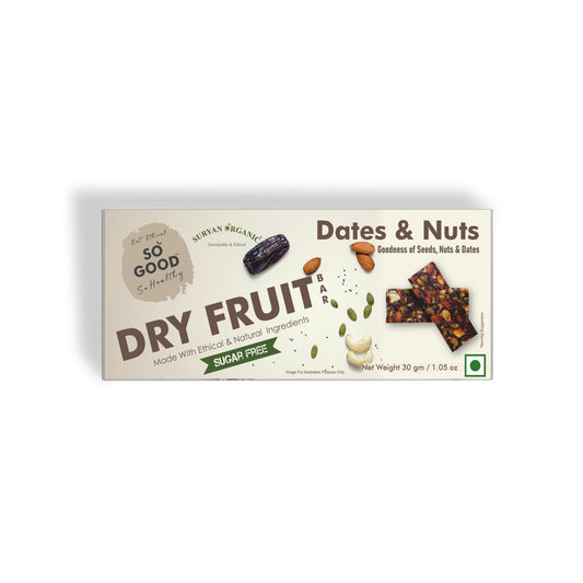 Sugar Free Dates And Nuts Dry Fruit Bar 30gm