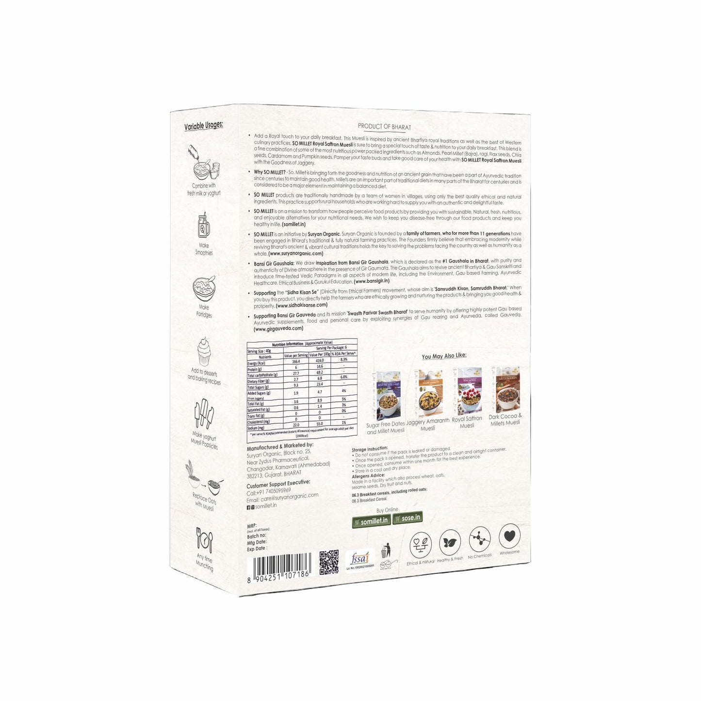 Royal Saffron Muesli With Goodness Of Jaggery 250gm