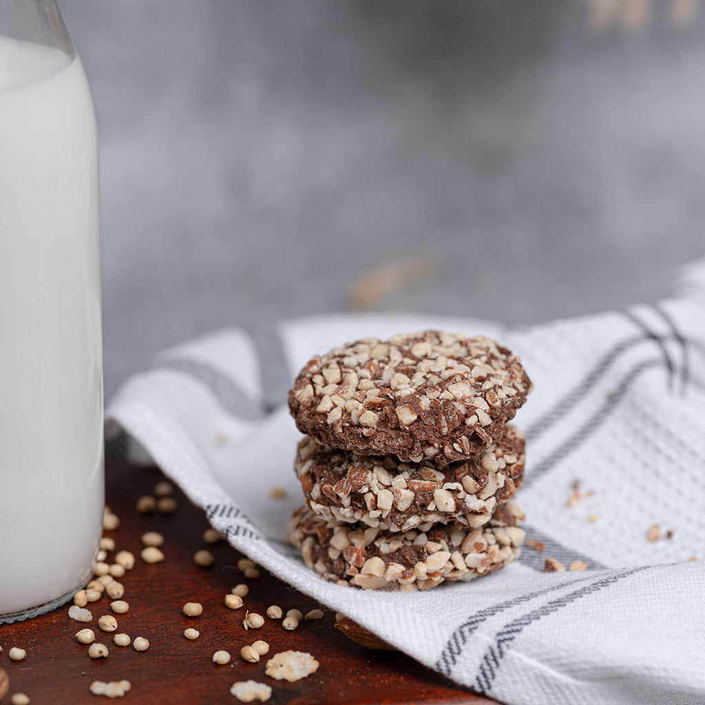 Choco Millet Almond Brownie Brittle 120gm(6 Pcs)