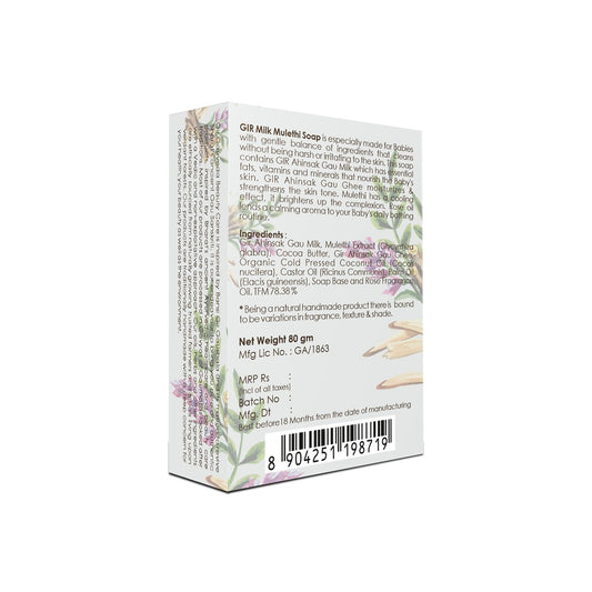 Milk And Mulethi Herbal Soap 80g