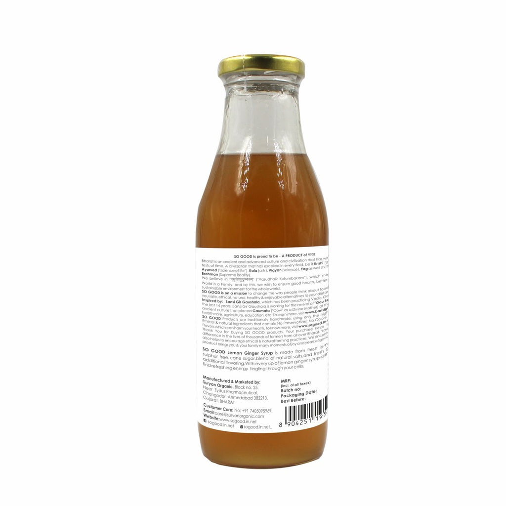 Lemon Ginger Syrup 500ml