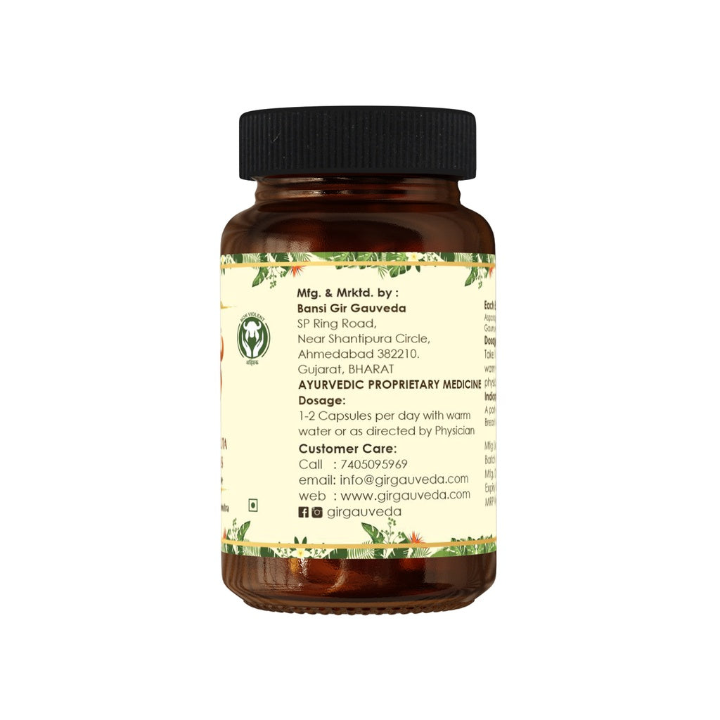 Shatamruta Capsule (60 Capsules) - Post-delivery Supplement, Increase Breast Milk Production