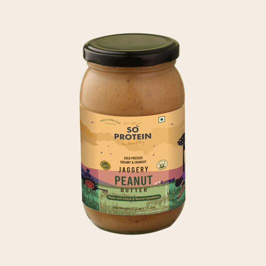 Creamy And Crunchy Jaggery Peanut Butter 375gm