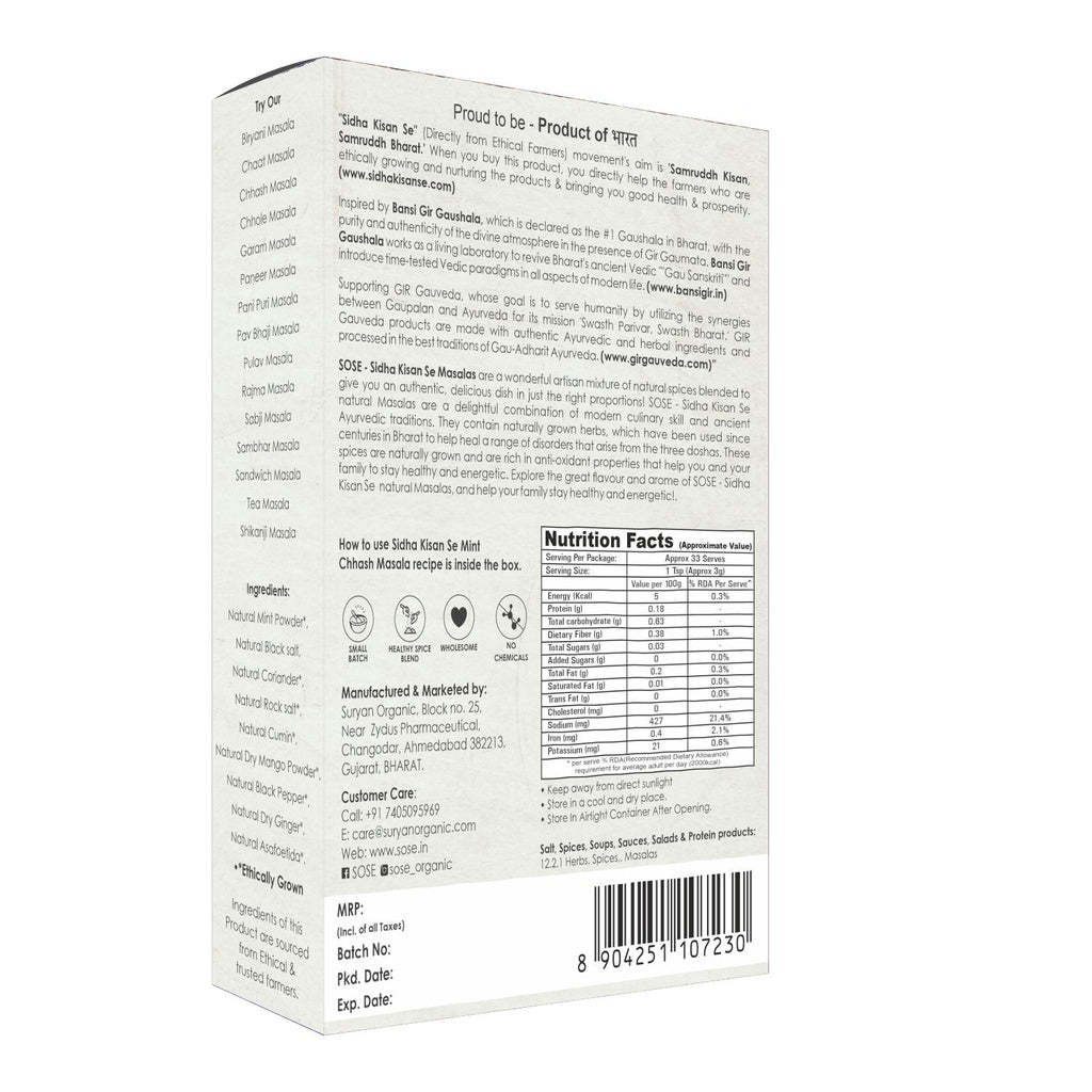 Mint Chhash Masala 100gm