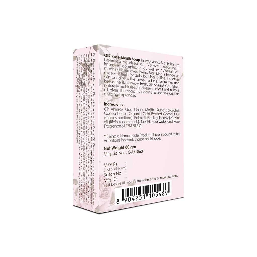 Manjistha & Rose Herbal Soap 80g