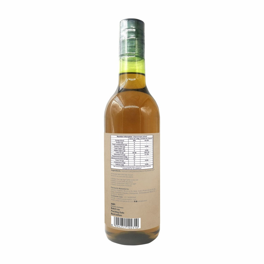 Black Mustard Oil Cold Pressed (kali Sarso) 1ltr